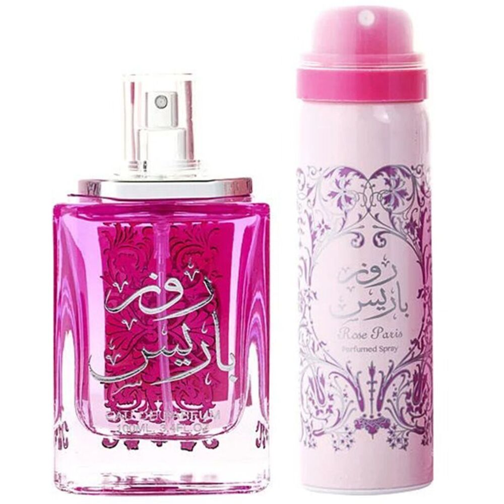 Ard Al Zaafaran Rose Paris Unisex Set (3.4 OZ EDP Spr + 1.6 OZ DEO Spr)  - New
